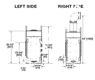 Majestic Echelon II 36 See - through | Multi - Sided Gas Fireplace - Impressive Climate Control
