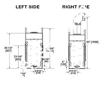 Majestic Echelon II 36 See - through | Multi - Sided Gas Fireplace - Impressive Climate Control