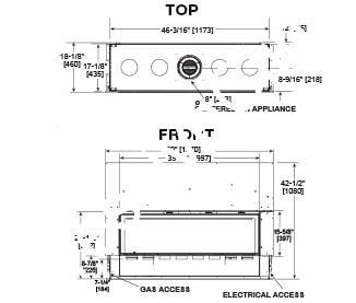 Majestic Echelon II 36 See - through | Multi - Sided Gas Fireplace - Impressive Climate Control