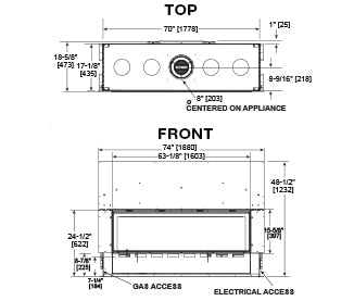 Majestic Echelon II 60 | Top Direct Vent Fireplace - Impressive Climate Control