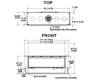 Majestic Echelon II 60 | Top Direct Vent Fireplace - Impressive Climate Control