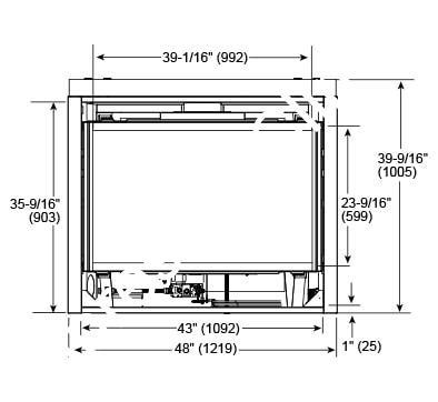 Majestic Quartz 42 | Top/Rear Direct Vent Fireplace - Impressive Climate Control