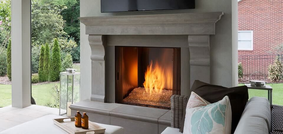 Outdoor Courtyard 42 Gas Fireplace - Impressive Climate Control