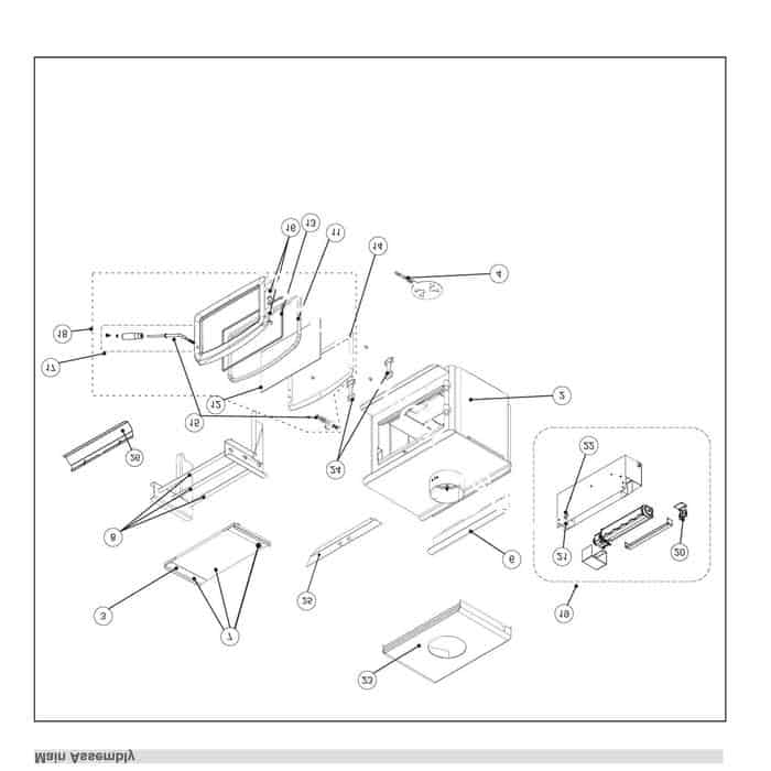 Regency F1500 Wood Stove Main Assembly Parts - Impressive Climate Control