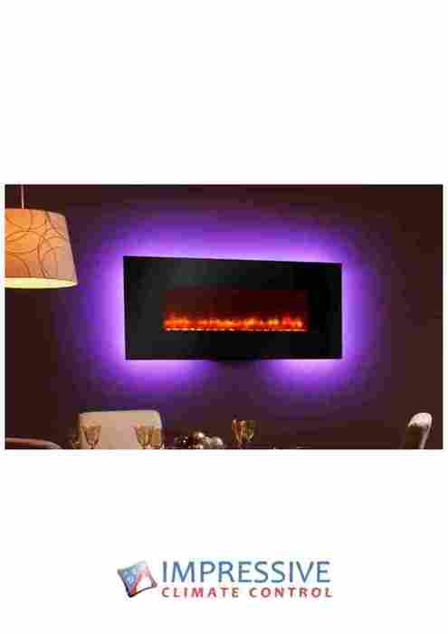 SimpliFire Wall - Mount Electric Fireplace 58" - Impressive Climate Control