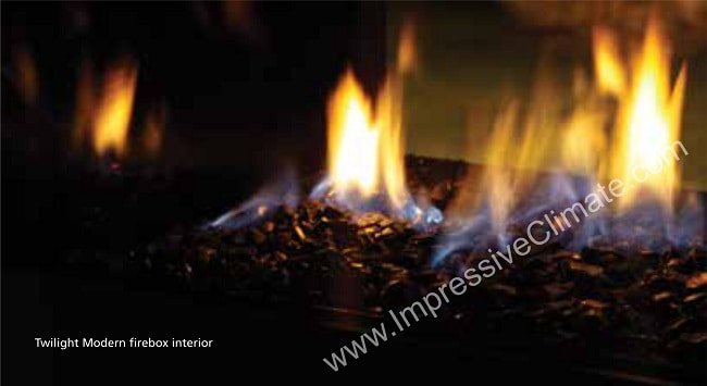 Twilight II Modern Gas Fireplace - Impressive Climate Control