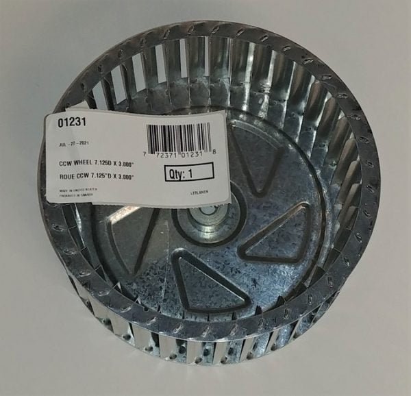 Venmar Replacement Wheel Part No. 01231 - Impressive Climate Control