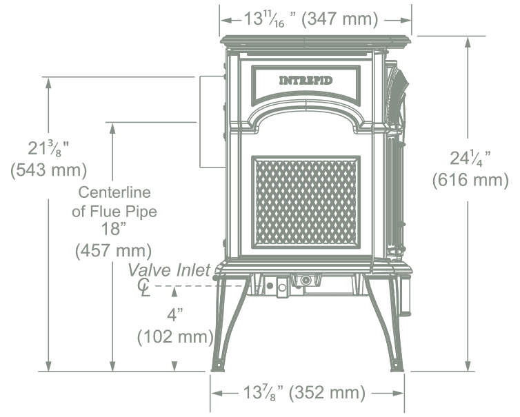Vermont Castings Intrepid DV Gas Stove - Impressive Climate Control