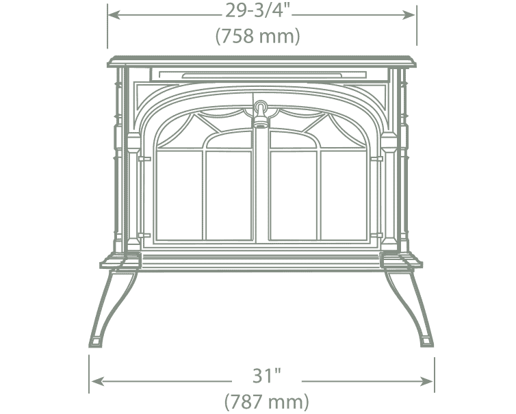 Vermont Castings Radiance DV Gas Stove - Impressive Climate Control