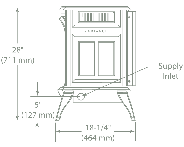 Vermont Castings Radiance DV Gas Stove - Impressive Climate Control