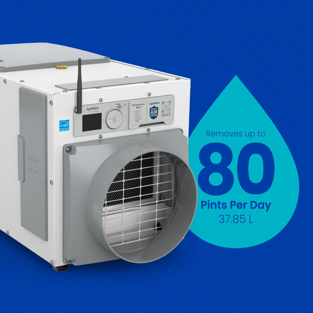 AprilAire E080W Whole-Home Wi-Fi Dehumidifier (80 Pints) - Impressive Climate Control