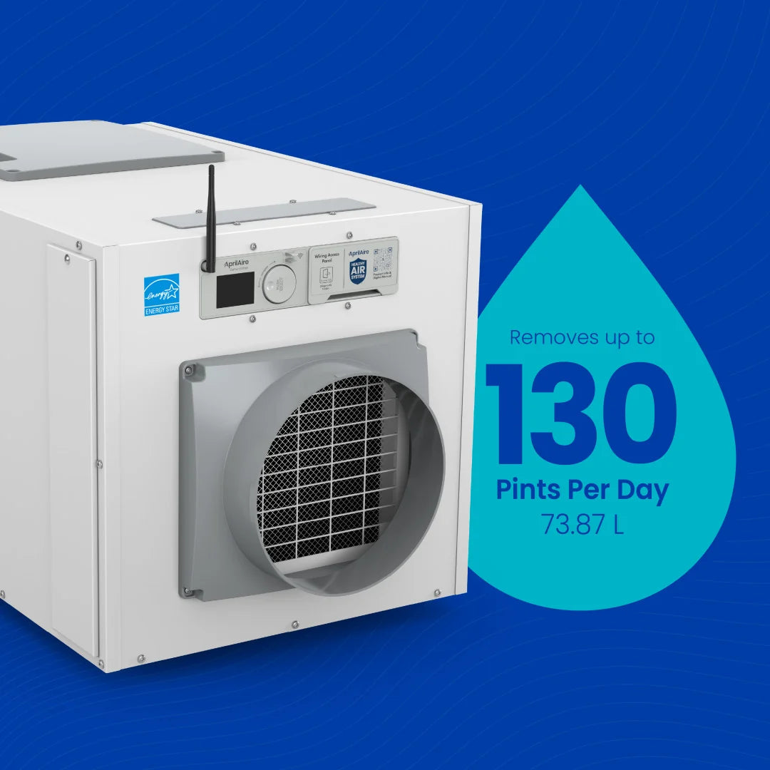 AprilAire E130W Whole-Home Wi-Fi Dehumidifier (130 Pints) - Impressive Climate Control