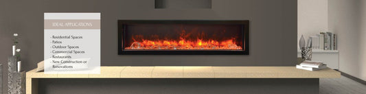 Amantii BI - 60 - DEEP Electric Fireplace - Impressive Climate Control