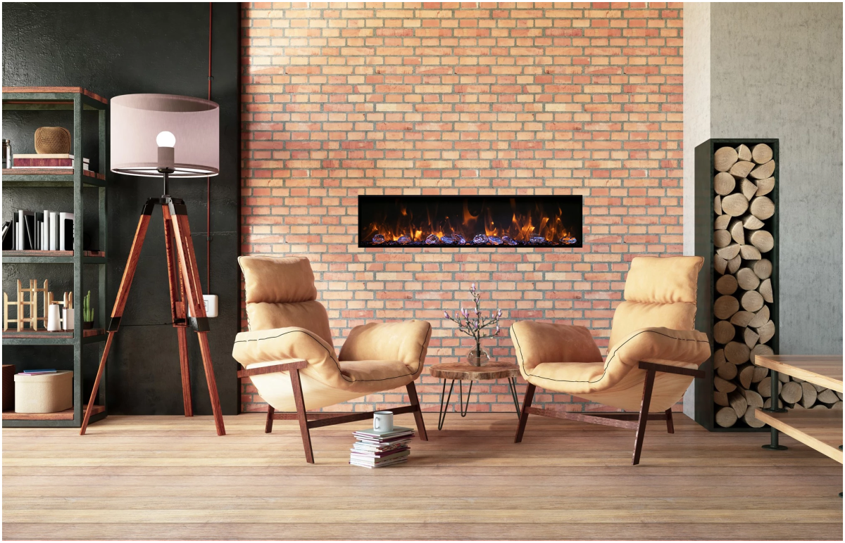 Amantii Panorama BI Deep Smart Electric Fireplace - Impressive Climate Control