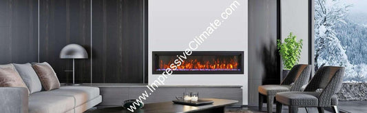 Amantii SYM - 74 Bespoke - Symmetry Electric Fireplace - Impressive Climate Control