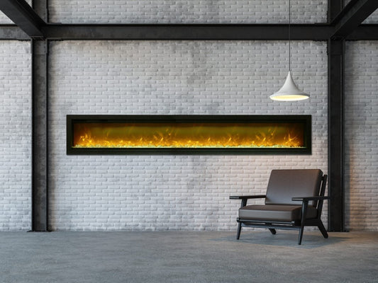 Amantii Symmetry 100 Smart Electric Fireplace - Impressive Climate Control