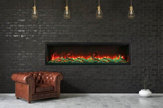 Amantii Symmetry 100 - XT Smart Electric Fireplace - Impressive Climate Control