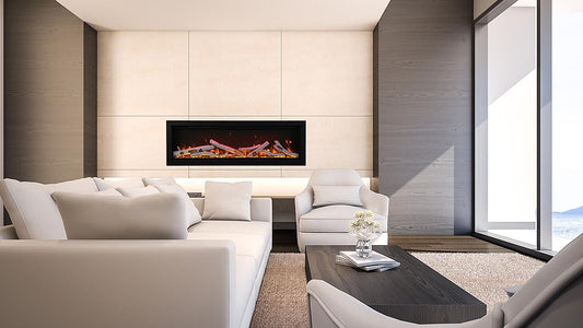 Amantii Symmetry 50 Smart Electric Fireplace - Impressive Climate Control
