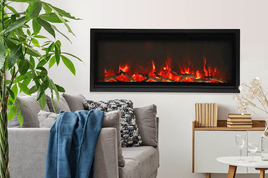 Amantii Symmetry 50 Smart Extra Slim Electric Fireplace - Impressive Climate Control