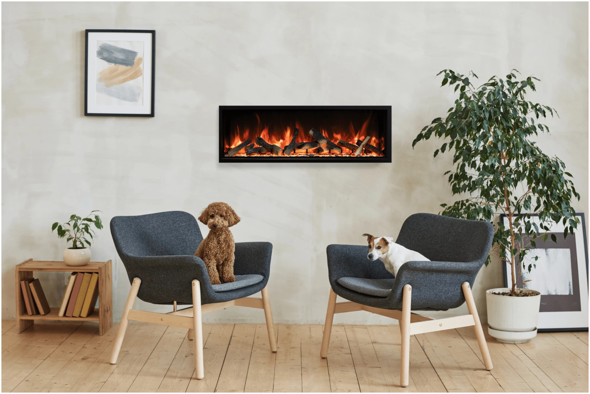 Amantii Symmetry Bespoke Xtra Tall Electric Fireplace - Impressive Climate Control