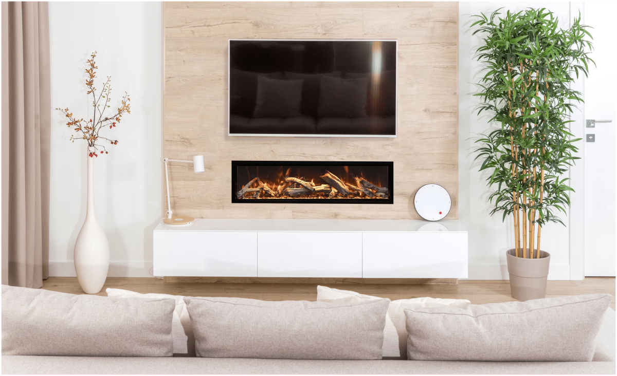 Amantii Symmetry Bespoke Xtra Tall Electric Fireplace - Impressive Climate Control