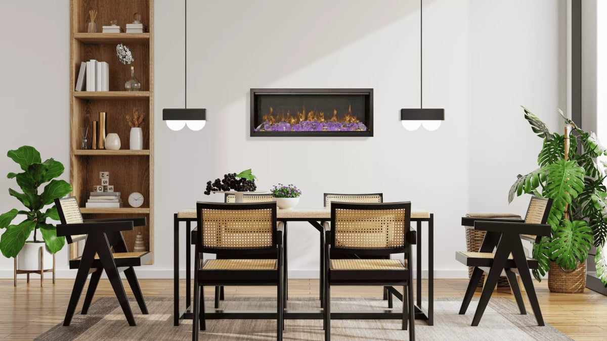 Amantii Symmetry Bespoke Xtra Tall Electric Fireplace - Impressive Climate Control