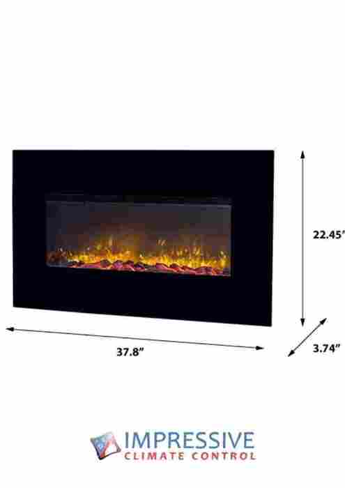 Amantii Wall - Mount Electric Fireplace WM - FM - 60 - 7023 - BG - Impressive Climate Control