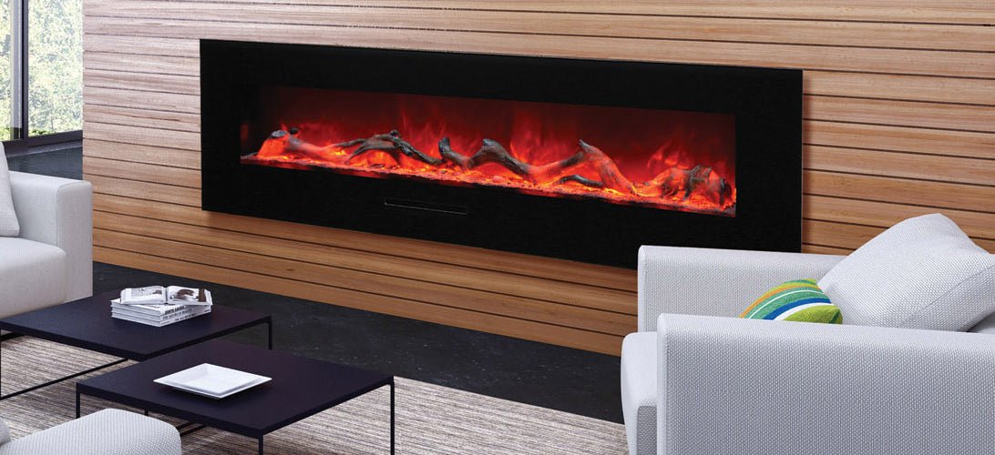 Amantii Wall - Mount Electric Fireplace WM - FM - 72 - 8123 - BG - Impressive Climate Control