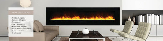 Amantii Wall - Mount Electric Fireplace WM - FM - 88 - 10023 - Impressive Climate Control