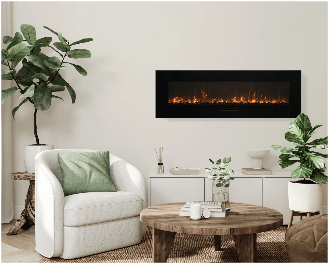 Amantii WM - FM - BG wall mount Electric Fireplace - Impressive Climate Control