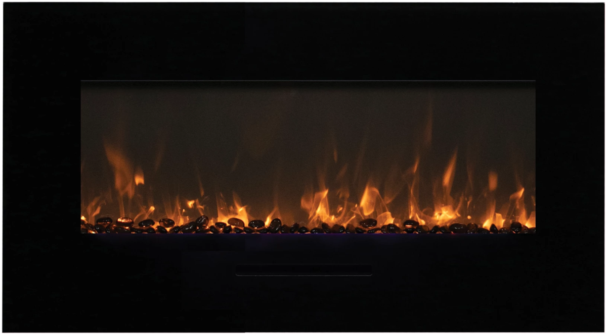 Amantii WM - FM - BG wall mount Electric Fireplace - Impressive Climate Control