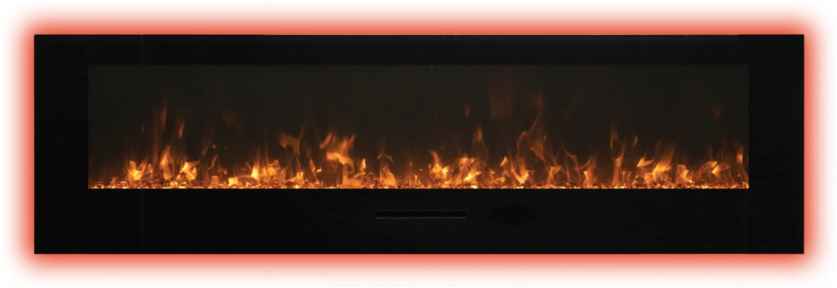 Amantii WM - FM - BG wall mount Electric Fireplace - Impressive Climate Control