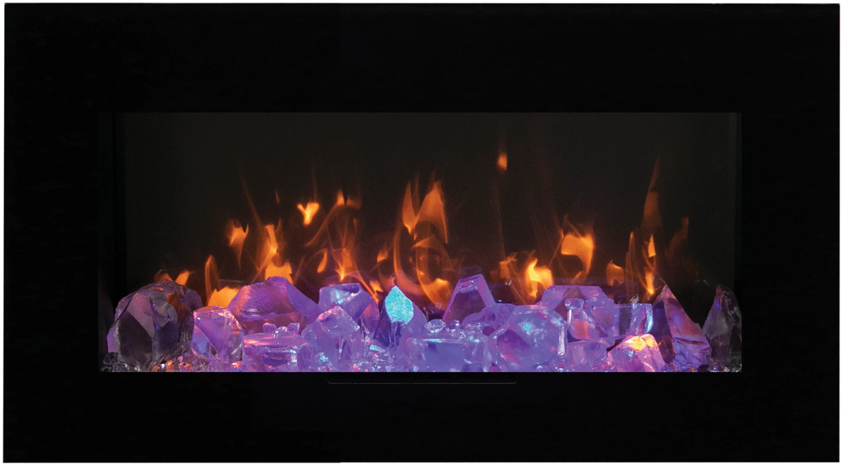 Amantii WM - FM - BG wall mount Electric Fireplace - Impressive Climate Control