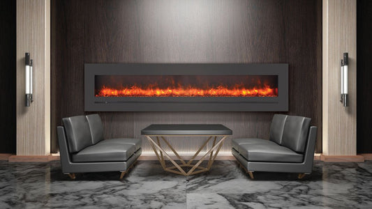 Amantii WM - FML - 88 - 9623 - STL Linear Electric Fireplace - Impressive Climate Control