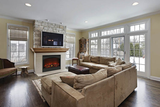 Amantii - ZECL - 31 - 3228 - STL - ARCH Zero Clearance Electric Fireplace - Impressive Climate Control