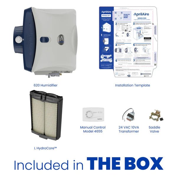AprilAire 620M Whole - House Evaporative Humidifier (Manual) - 18 Gallons - Impressive Climate Control