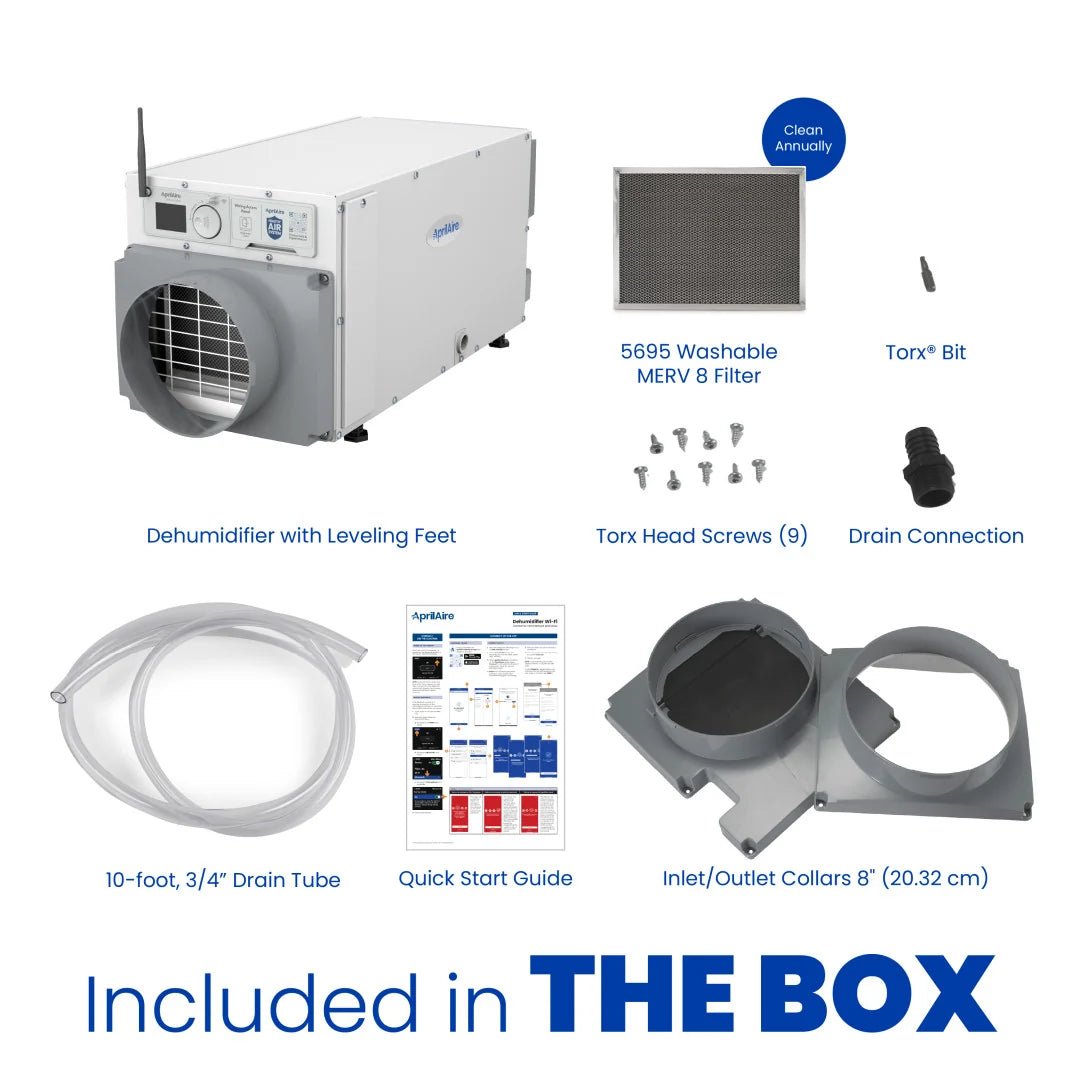 AprilAire E070W Whole-Home Wi-Fi Dehumidifier (70 Pints) - Impressive Climate Control