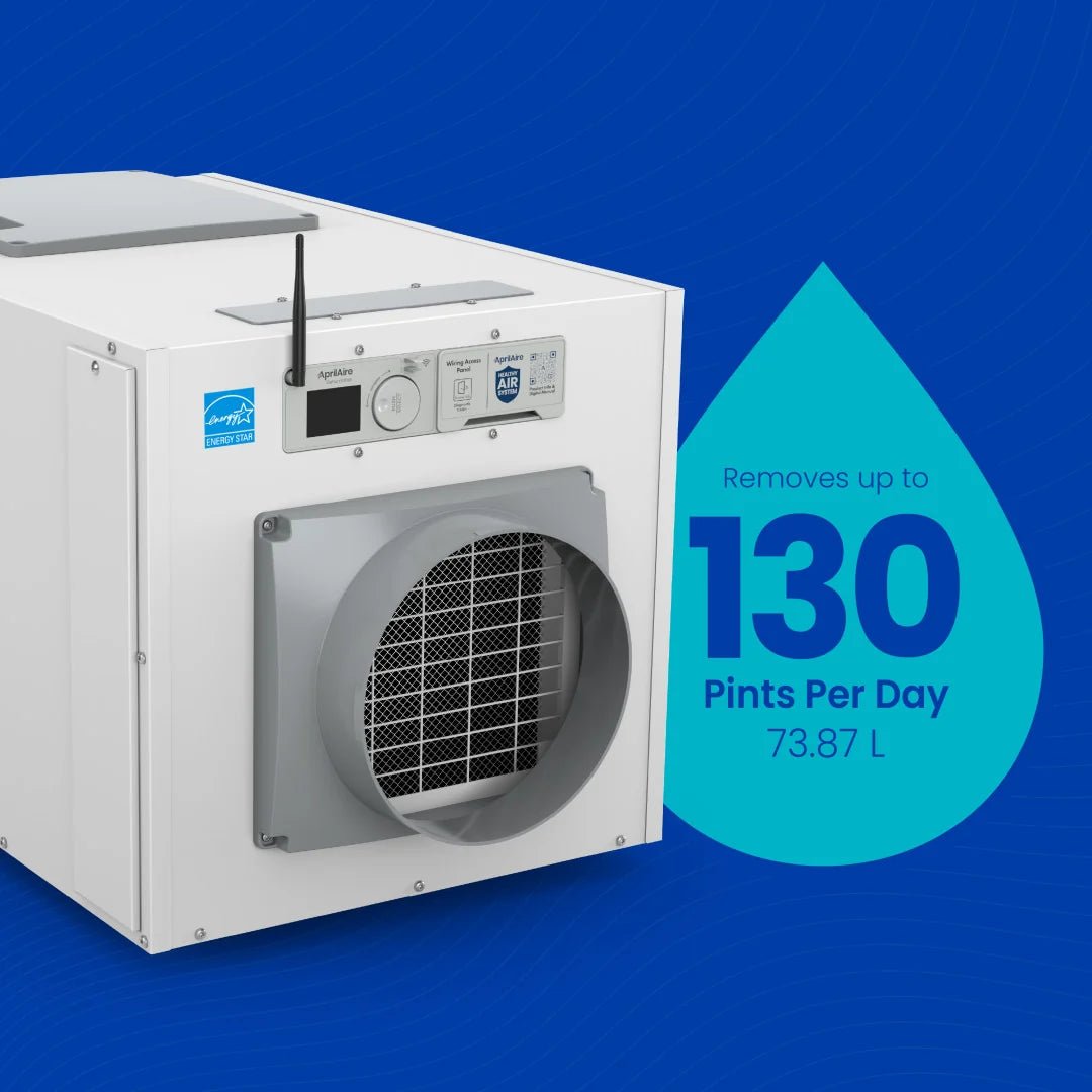 AprilAire E130W Whole-Home Wi-Fi Dehumidifier (130 Pints) - Impressive Climate Control
