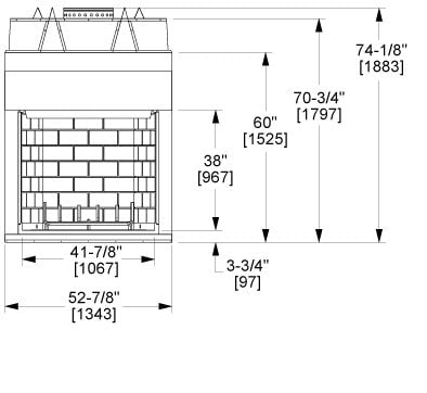 Castlewood ODCASTLEWD - 42 Outdoor Fireplace - Impressive Climate Control