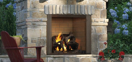 Castlewood ODCASTLEWD - 42 Outdoor Fireplace - Impressive Climate Control