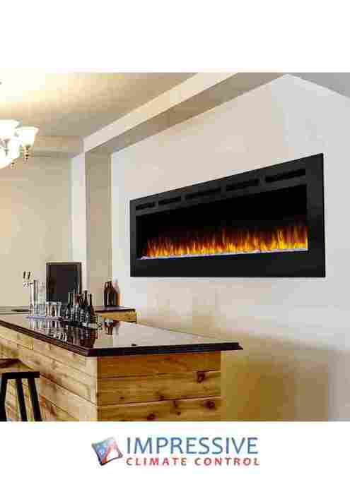 Electric Fireplace SimpliFire Allusion 84" - Impressive Climate Control