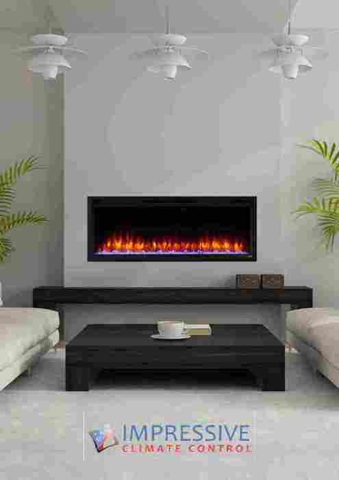 Electric Fireplace SimpliFire Allusion Platinum 50" - Impressive Climate Control