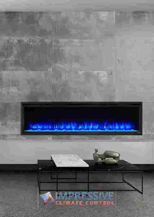Electric Fireplace SimpliFire Allusion Platinum 72" - Impressive Climate Control