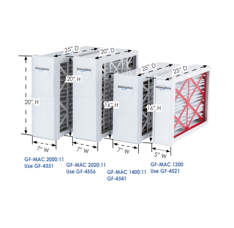 Generalaire GF - 2025 - 11 Air Cleaner - 2000 CFM - Impressive Climate Control