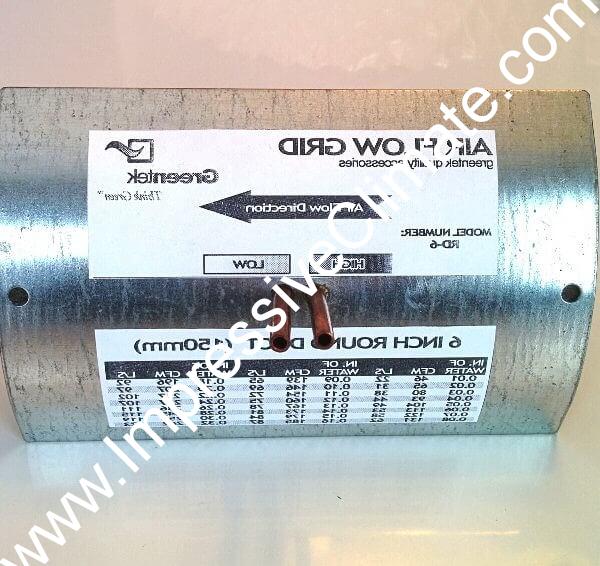 GREENTEK RD - 6 | 6″ Rigid Duct Air Flow Grid - Impressive Climate Control