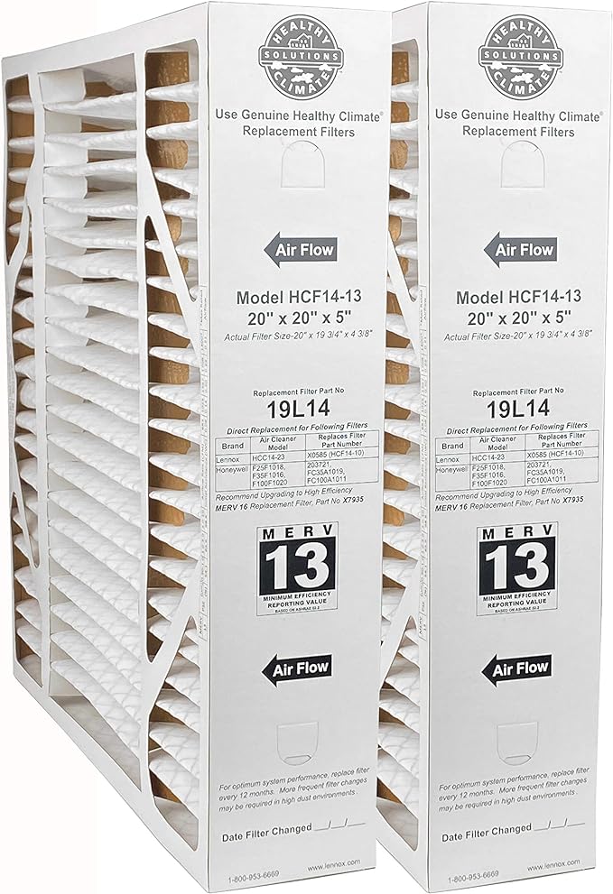 Healthy Climate 20" x 20" x 5" Box Filter, MERV 13 (2 - Pack) - Impressive Climate Control