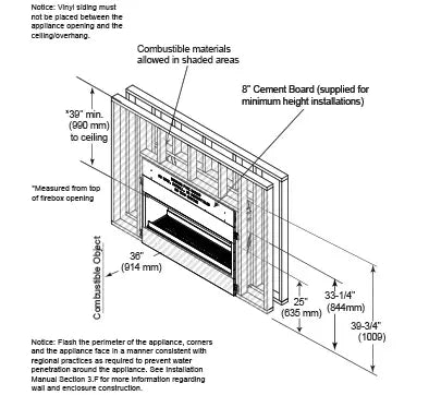 HHT ODLANAIG - 48 Lanai 48 Outdoor Linear Fireplace - Impressive Climate Control