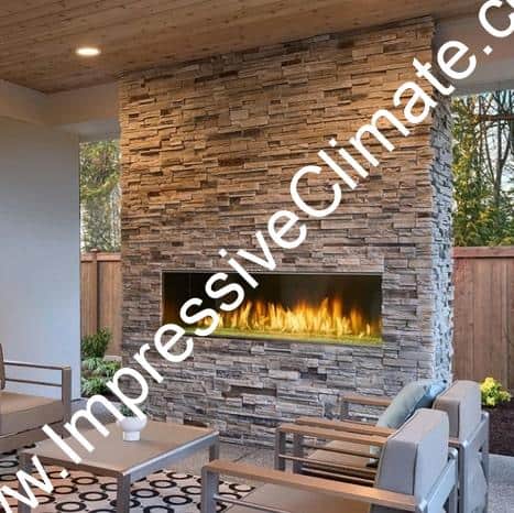 HHT ODLANAIG - 60 Lanai 60 Outdoor Linear Fireplace - Impressive Climate Control