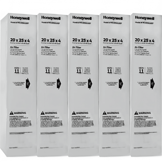 Honeywell FC100A1037 Air Filter 20" x 25" x 4" MERV 11 (5-PACK) - Impressive Climate Control