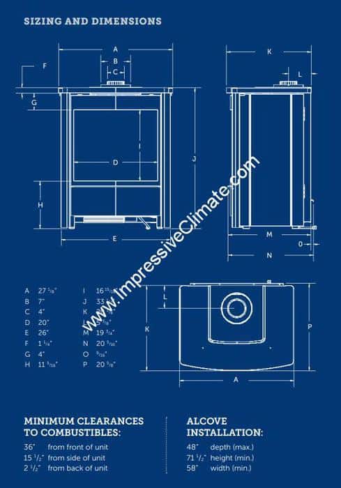 Kingsman FDV451 Direct Vent Gas Stove - Impressive Climate Control
